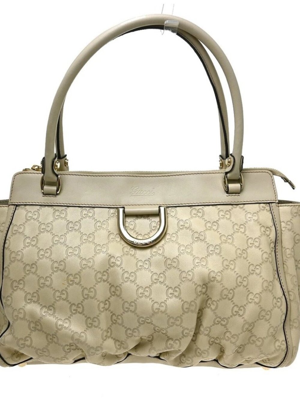 Gucci Off-white Guccissima Leather Tote Handbag